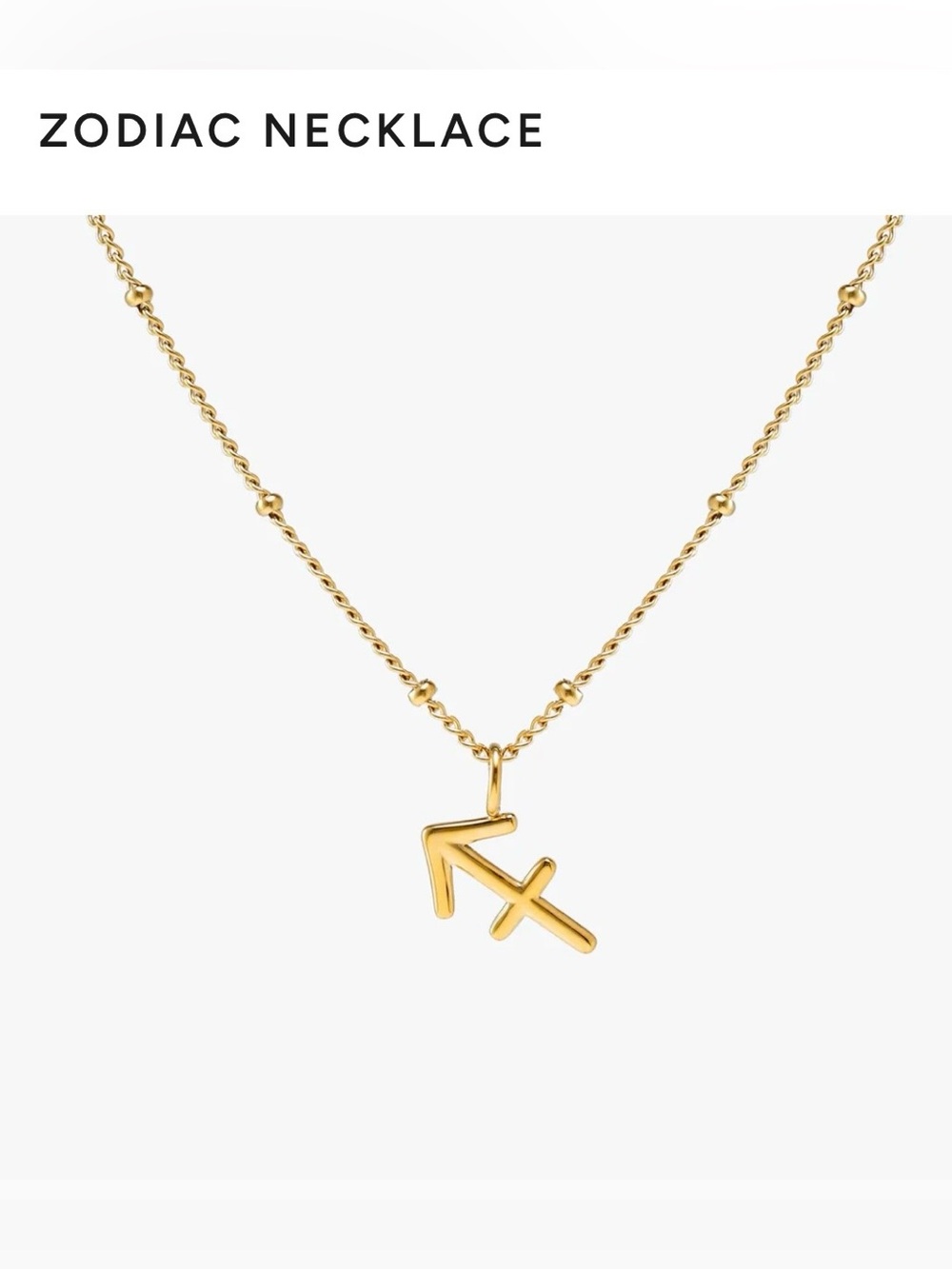 Atolea Zodiac Necklace - Gold Color / Sagittarius